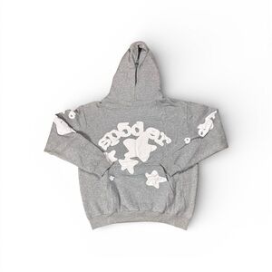 Sp5der Beluga Grey Hoodie Men & Women